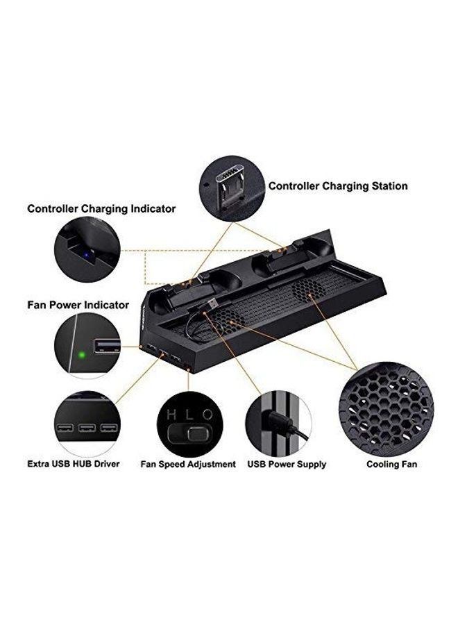Dual Controller Charger With Cooling Fan USB Hub Vertical Stand - wireless - Image 5