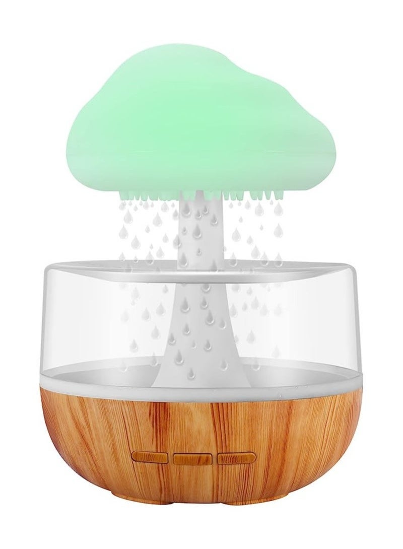 Raining Cloud Night Light Aromatherapy Essential Oil Diffuser Micro Humidifier Desk Fountain Bedside Sleeping Relaxing Mood Water Drop Sound - Image 2