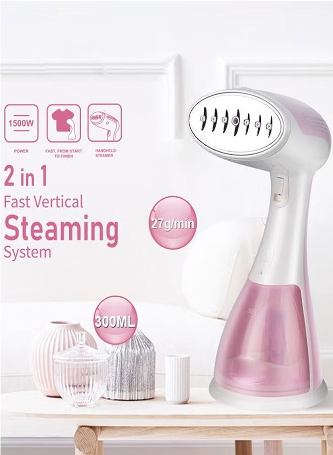 DIDA Handheld Garment Steamer Iron for Clothes, 1500W Fast Heat Up Portable Travel Clothing Steamer Fabric Wrinkles Remover for Curtain Bed, Strong Steam, 300ml Large Detachable Water Tank - Image 1