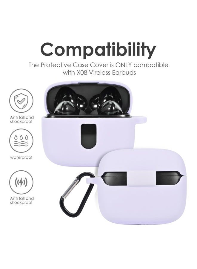 Claiol Premium Silicone Case for TAGRY X08 Wireless Earbuds with Carabiner. (Lavender) - Image 5