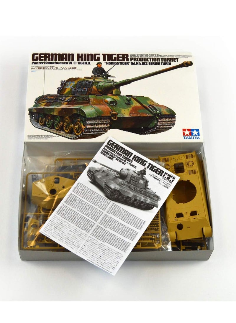 Tamiya Tamiya 35164 1/35 King Tiger Production Turret Tank Plastic Model Kit  - Image 2
