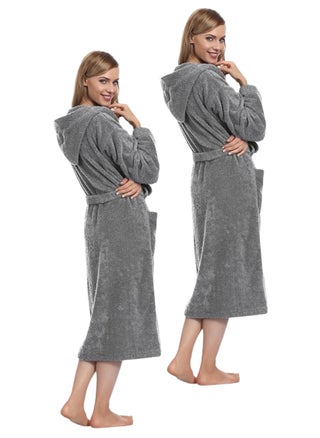 2 Pieces Grey Color Terry Pattern Unisex Dressing Bathrobe XL Size Hotel And Spa - pzsku/Z3A14EEEA34D54AFE8B9EZ/45/_/1718970719/318b653b-099d-4295-9e85-fbc0ddd66b04