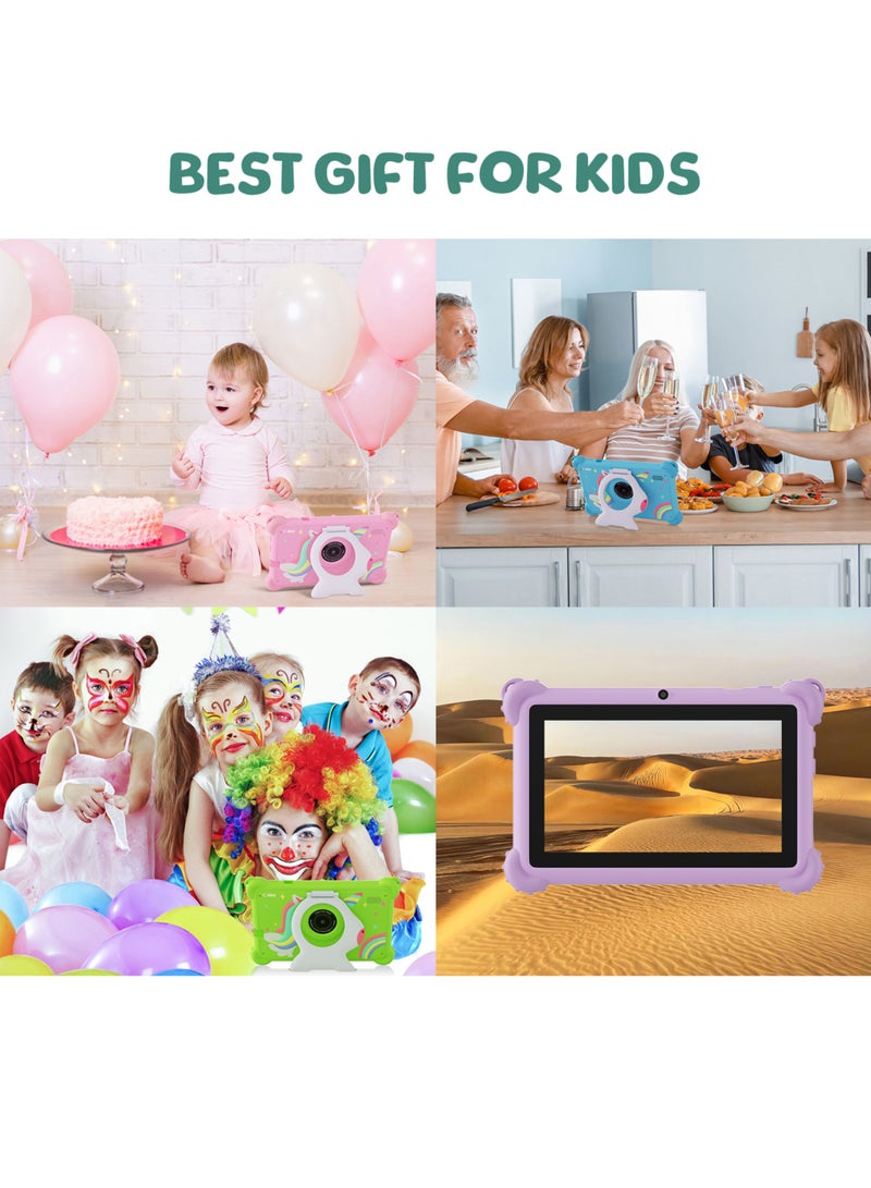 C idea 7 Inch Tablets for Kids,Android Kids Tablet Age 2-5, Kids APP Pre-Installed Small Smart Kids Tablets for Girls Boys Children Educational Green - Image 2