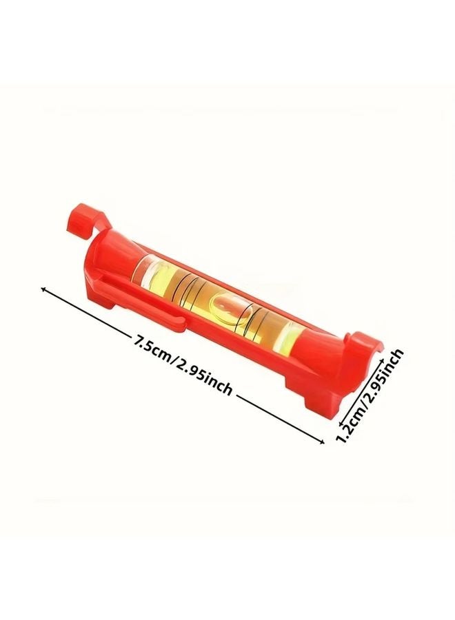 10pcs Red Pocket Hanging Line Level Horizontal Bubble Level Mini Measuring Tool - Image 3