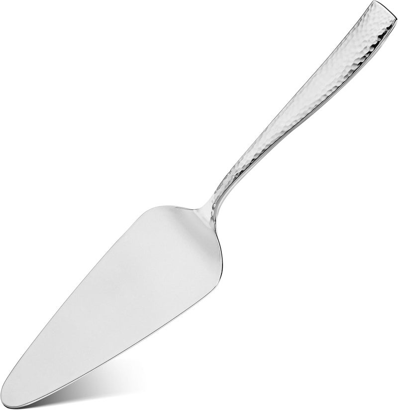 Hudson Essentials Hammered 18/10 Stainless Steel Hostess Serving Utensil Set, 8-Piece Set with Cake Knife, Cake Server and Lasagna Pie Server, Dishwasher Safe - Image 4