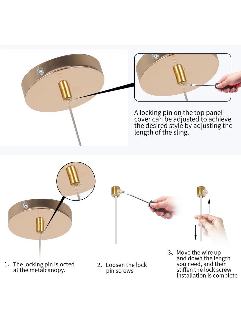 YATAI LIGHTING Modern LED Pendant Light, Adjustable Height Pendant Lamp Modern Hanging Light Fixture,Gypsophila Hanging Lights  For Restaurant Bar Study Living Room Bedroom 6W - Image 5