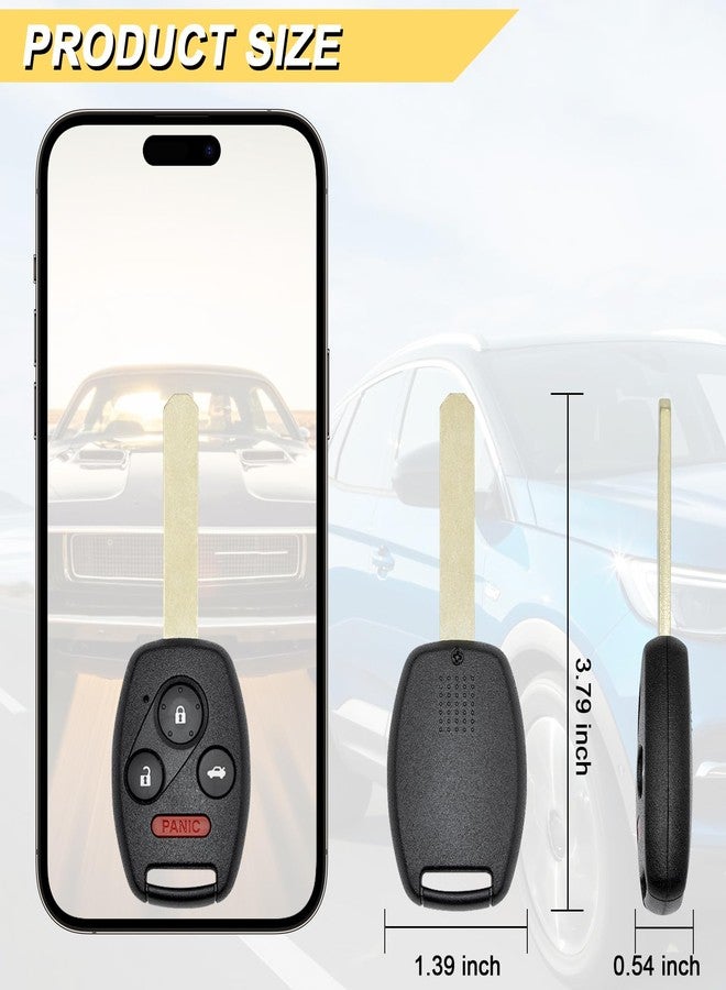 Vurkcy Key Fob Replacement for 2006-2013 Honda Civic (EX Si Hybrid),N5F-S0084A,N5F-A05TAA, 2Pcs - Image 4