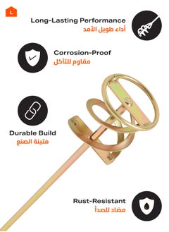LAWAZIM Long Metal Paddle Paint Mixer -80mm-Heavy-Duty Industrial Mixer with Power Drill Compatibility for Paint Resin Mud and Liquid Mixing - for Construction Home Improvement Automotive Applications  - Image 3