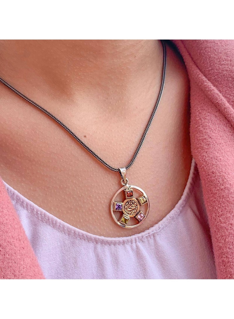 faddyat Contemporary 925 Sterling Silver Necklace with a Special 