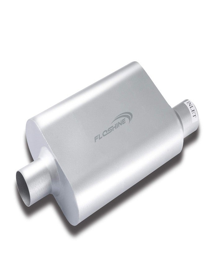 Floshine Universal Mufflers Dual Chamber 2.5" offset inlet/2.5" center outlet Performance Automotive Muffler Exhaust FH42541 - Image 1