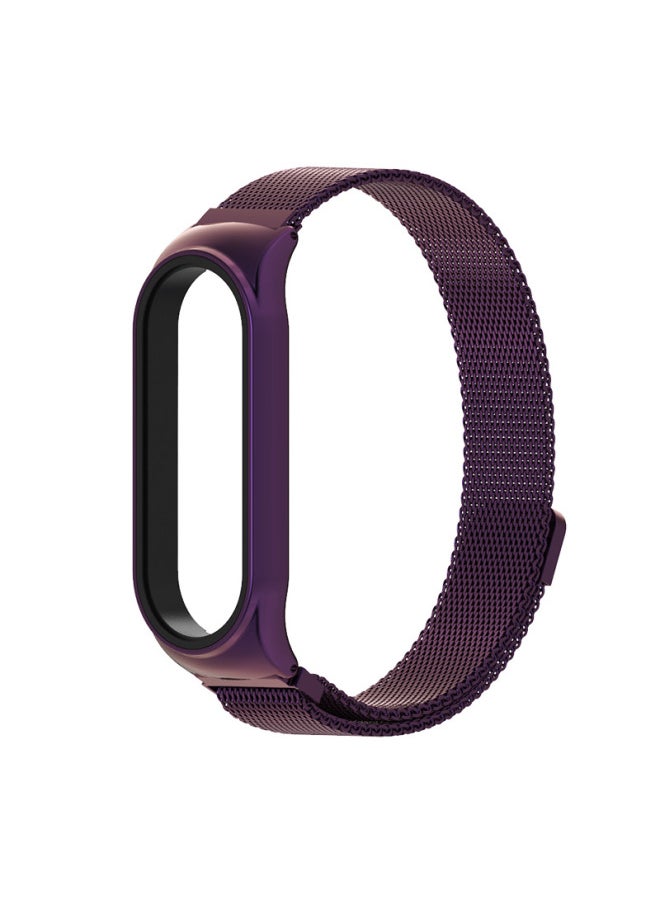 Generic - Universal Metal Strap For XiaomiBand 8 7 6 5 4 3 Cs Stainless Steel Milanese Buckle Fitness Tracker Replacement Band-Color:Purple CS Magnetic Attraction-Specifications:04 Line Meter 7 - Image 1