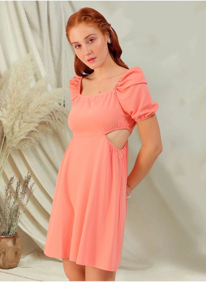 Freehand - Women Fit and Flared Party Wear Textured Cut Out Dress - Image 1