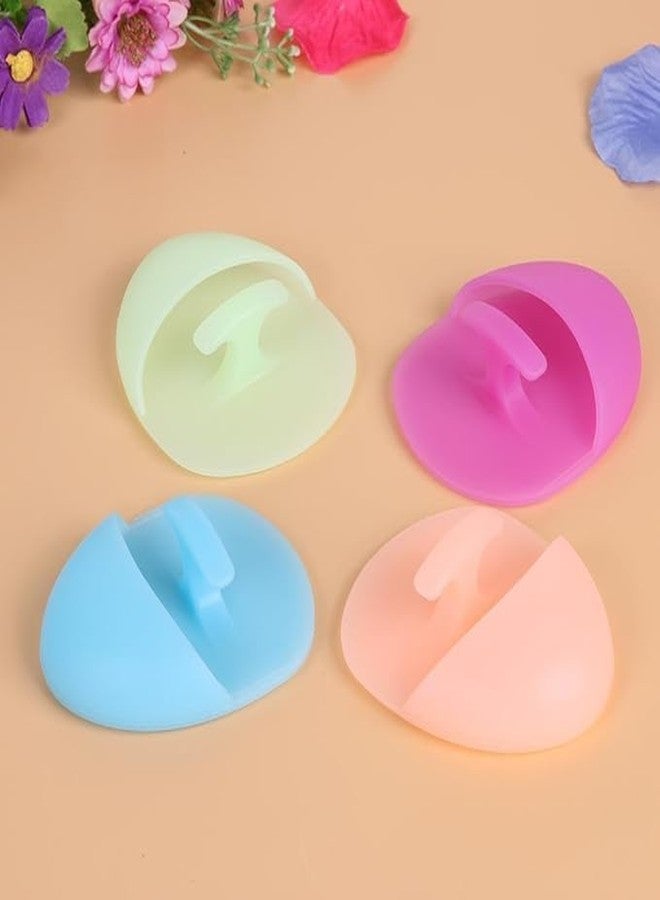 JUICIQ Silicone Face and Scalp Cleansing Brush | Soft Bristle Scrubber for Deep Pore Cleaning, Exfoliation & Massaging | Reusable & Hygienic Beauty Tool for Skin Care (Multicolor, Pack of 4) - Image 1