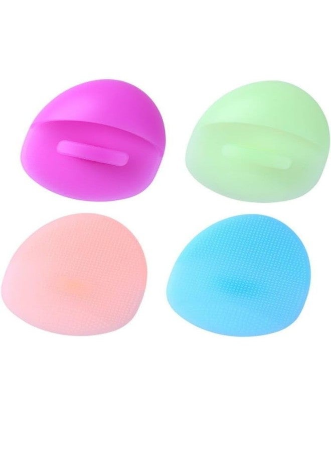 JUICIQ Silicone Face and Scalp Cleansing Brush | Soft Bristle Scrubber for Deep Pore Cleaning, Exfoliation & Massaging | Reusable & Hygienic Beauty Tool for Skin Care (Multicolor, Pack of 4) - Image 2
