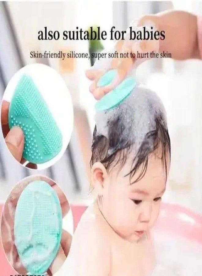 JUICIQ Silicone Face and Scalp Cleansing Brush | Soft Bristle Scrubber for Deep Pore Cleaning, Exfoliation & Massaging | Reusable & Hygienic Beauty Tool for Skin Care (Multicolor, Pack of 4) - Image 4