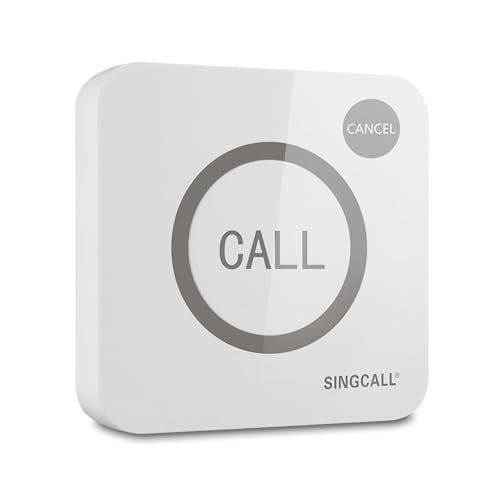 SINGCALL Wireless Service Calling System for Restaurant Cafe,Call Waiter Nurse Staff,Big Touching Button,Waterproof 2-Button Pager APE520C - Image 3