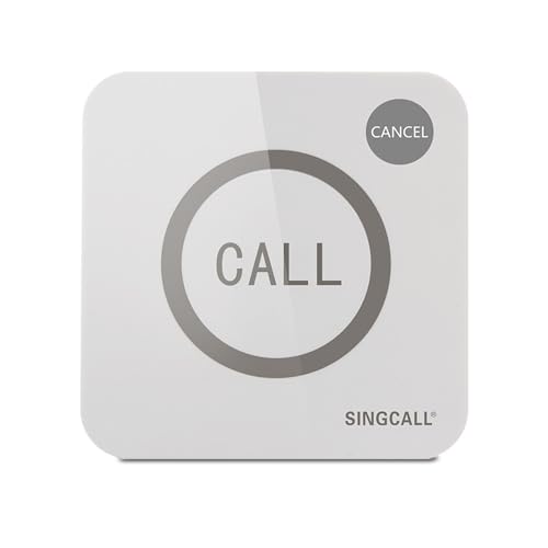 SINGCALL Wireless Service Calling System for Restaurant Cafe,Call Waiter Nurse Staff,Big Touching Button,Waterproof 2-Button Pager APE520C - Image 1