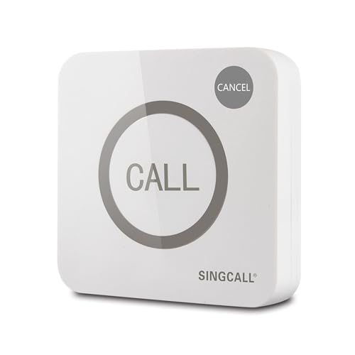 SINGCALL Wireless Service Calling System for Restaurant Cafe,Call Waiter Nurse Staff,Big Touching Button,Waterproof 2-Button Pager APE520C - Image 2
