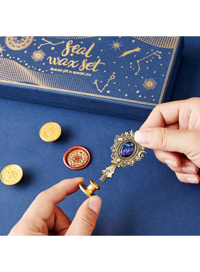 BLOT Fire Paint Seal Full Set Of Source Manufacturers Envelope Sealing Wax Creative Star Fire Paint Wax Grain Set - Image 2