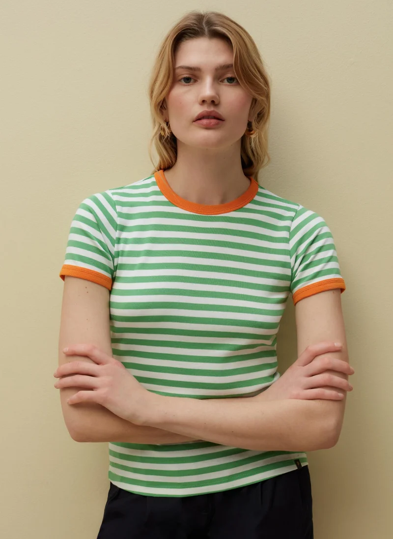 Ovs PIOMBO striped T-shirt in Supima cotton