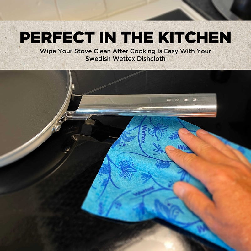 Wettex The Original 10 Pack Swedish Dishcloth for Kitchen - Eco Friendly Reusable Paper Towels - Assorted Dish Cloths for Washing Dishes - Image 3