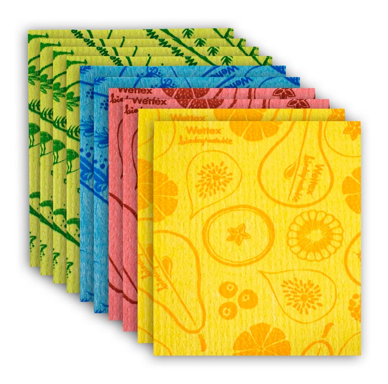 Wettex The Original 10 Pack Swedish Dishcloth for Kitchen - Eco Friendly Reusable Paper Towels - Assorted Dish Cloths for Washing Dishes - Image 1