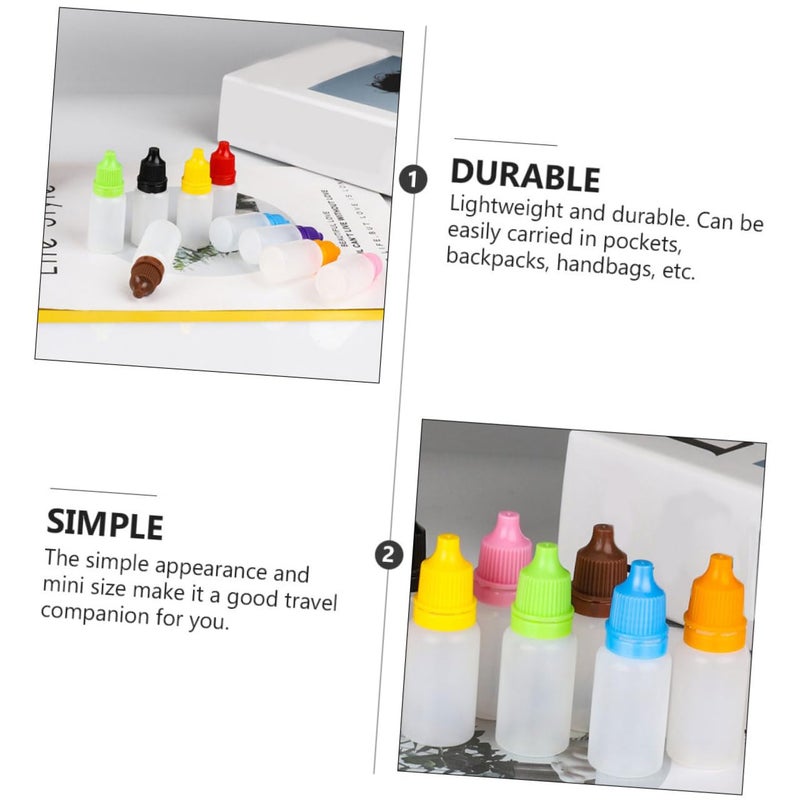 50pcs 10ml Empty Dropper Bottles Translucent Squeezable For Travel Essential Oils Storage - Image 4