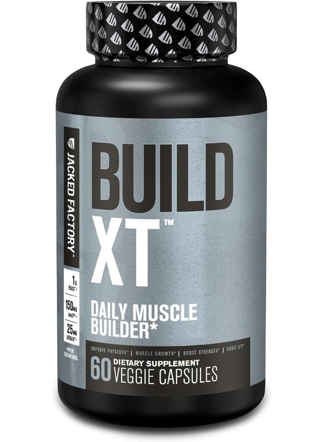 Jacked Factory Build-Xt Muscle Builder - Daily Building Supplement - 60 Veggie Pills - Image 1