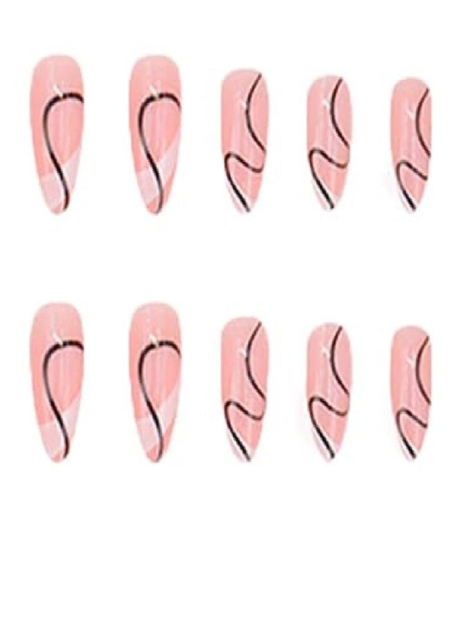 FICTIOUS 10-Piece Press-On Nails Set for Kids & Girls - Fake Reusable Nails Trendy Designs, Includes Glue Tabs, Alcohol Wipe, Mini File & Manicure Stick Long-Lasting, Quick & Easy Salon-Style Manicure MULTICOLOR & DESIGN - Image 1