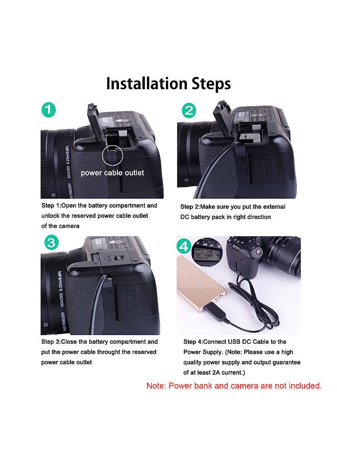 ANDOER Andoer DMW-DCC8 USB Power Kit DC Coupler Dummy Battery Replace of DMW-BLC12 Battery  - Image 5
