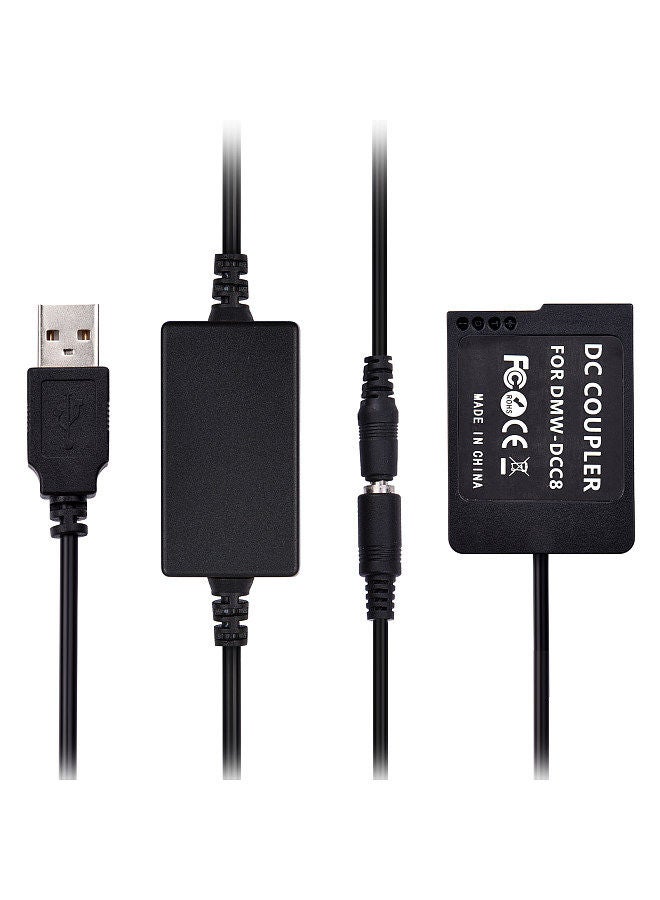 ANDOER Andoer DMW-DCC8 USB Power Kit DC Coupler Dummy Battery Replace of DMW-BLC12 Battery  - Image 1