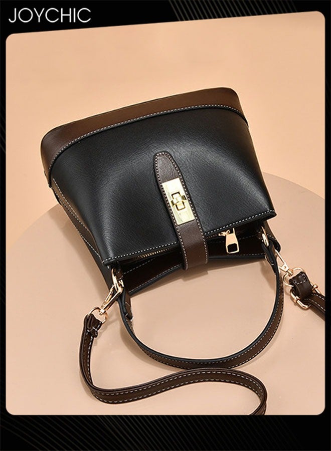 Joychic حقيبة كتف نسائية حقيبة جلدية PU عتيقة مقاومة للماء ومقاومة للاهتراء بسحاب حقيبة متعددة الوظائف عبر الجسم - Image 2