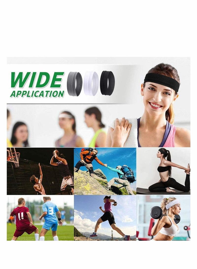 KASTWAVE عصابة رأس للنساء، عصابات رأس رياضية مرنة، عصابة رأس للجري من القطن، عصابات رأس غير قابلة للانزلاق، عصابات رأس للتمرين واللياقة البدنية للمكياج، اليوغا، ركوب الدراجات - Image 5