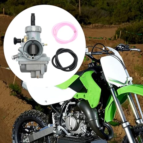 Saihisday Carburetor w/Hose Compatible with Kawasaki KX65 KX80 Suzuki RM65 RM80 RM85 Yamaha YZ80 YZ85 - Image 2