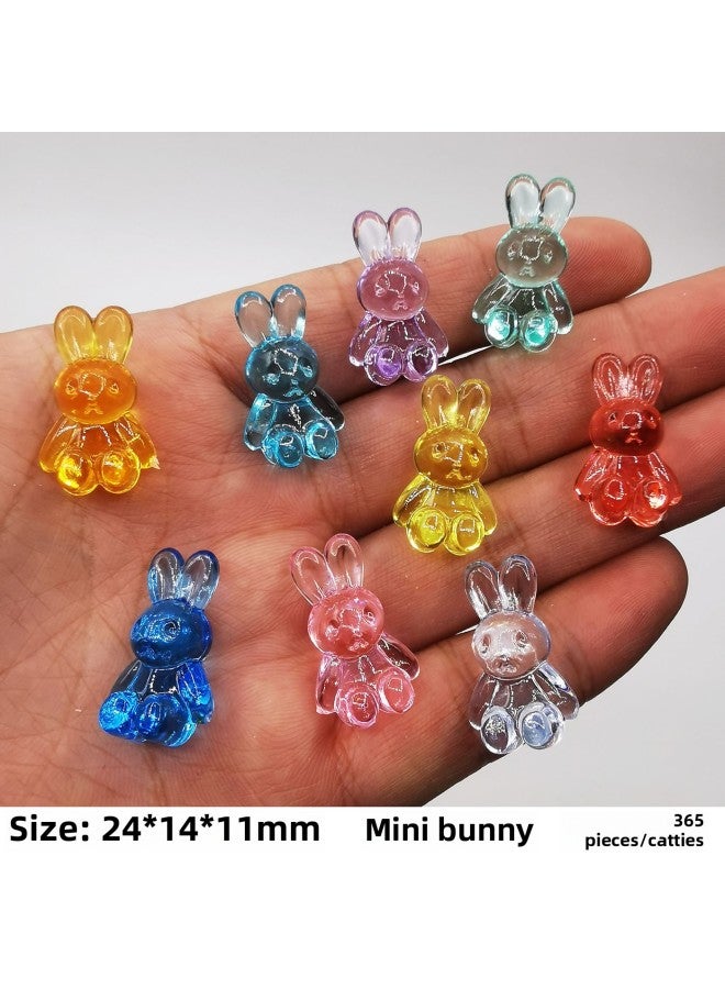Color Spinning Top Children's Toy Set 3A Acrylic Healthy Durable Material Cartoon Animal Handmade Jewelry-Color:24mm Mini Rabbit (36 Pieces/catties) - Image 1