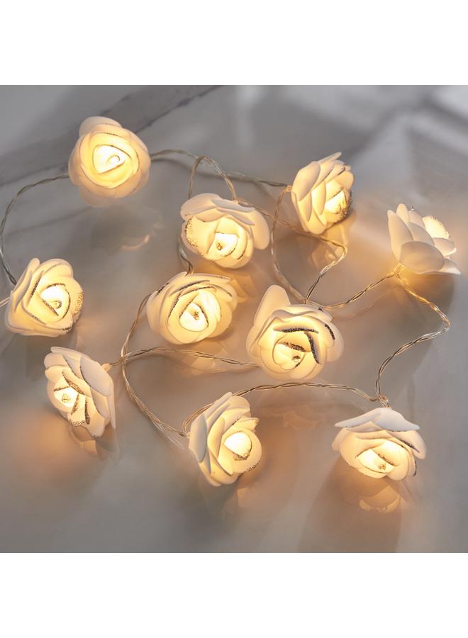 إينفينيتي 10 Led 2Aa سلسلة إضاءة إيفا روز بيضاء دافئة 135 سم - Image 1