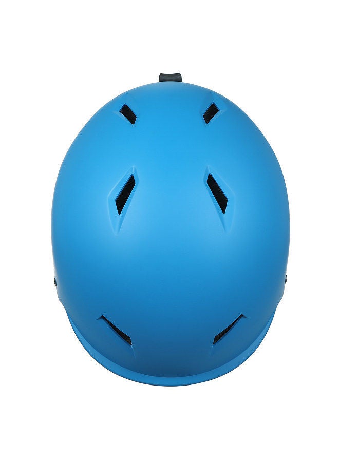Generic Snow Helmet with Detachable Earmuff Men Women Snowboard Helmet with Goggle Fixed Strap Safety Skiing Helmet Skiing Sports Helmet Blue - Image 3