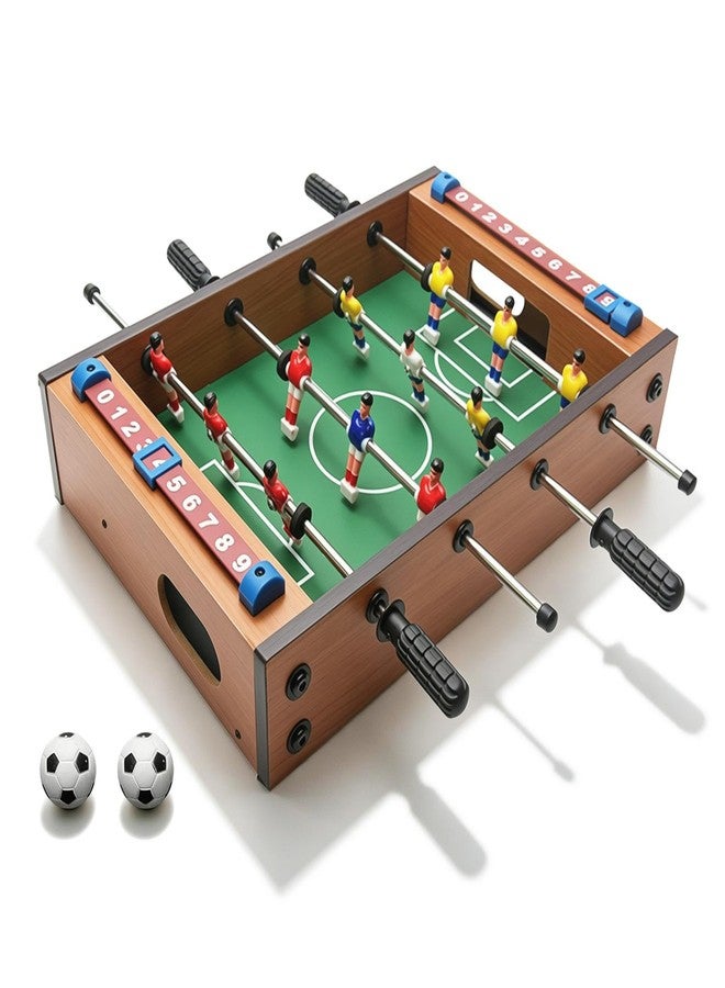 Saycker Table Foosball, Mini Football Table Soccer Tabletops Wood Football Table Top w/Footballs, Game Accessories for Adults Family Night Parties Entertainment - Image 1