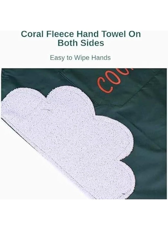 Waterproof Kitchen Apron with Side Towels – Cooking Apron with Front Pocket - Image 3