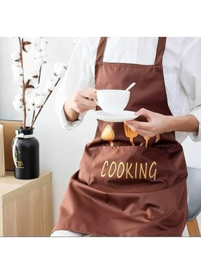 Waterproof Kitchen Apron with Side Towels – Cooking Apron with Front Pocket - Image 5