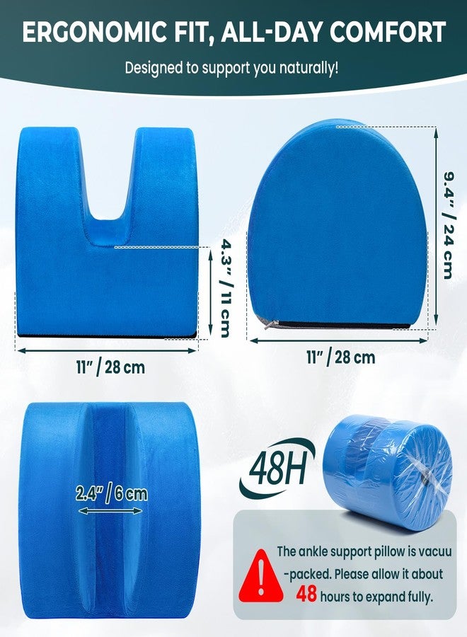 Udefineit Knee Replacement Pillow, Ergonomic Foot Elevation Pillow for Leg Support, High-Density Foam Cushion for Hip/Knee/Ankle Ease Pressure, Ankle Support Leg Cushion to Promote Relaxation on Couch / Bed Use - Image 2