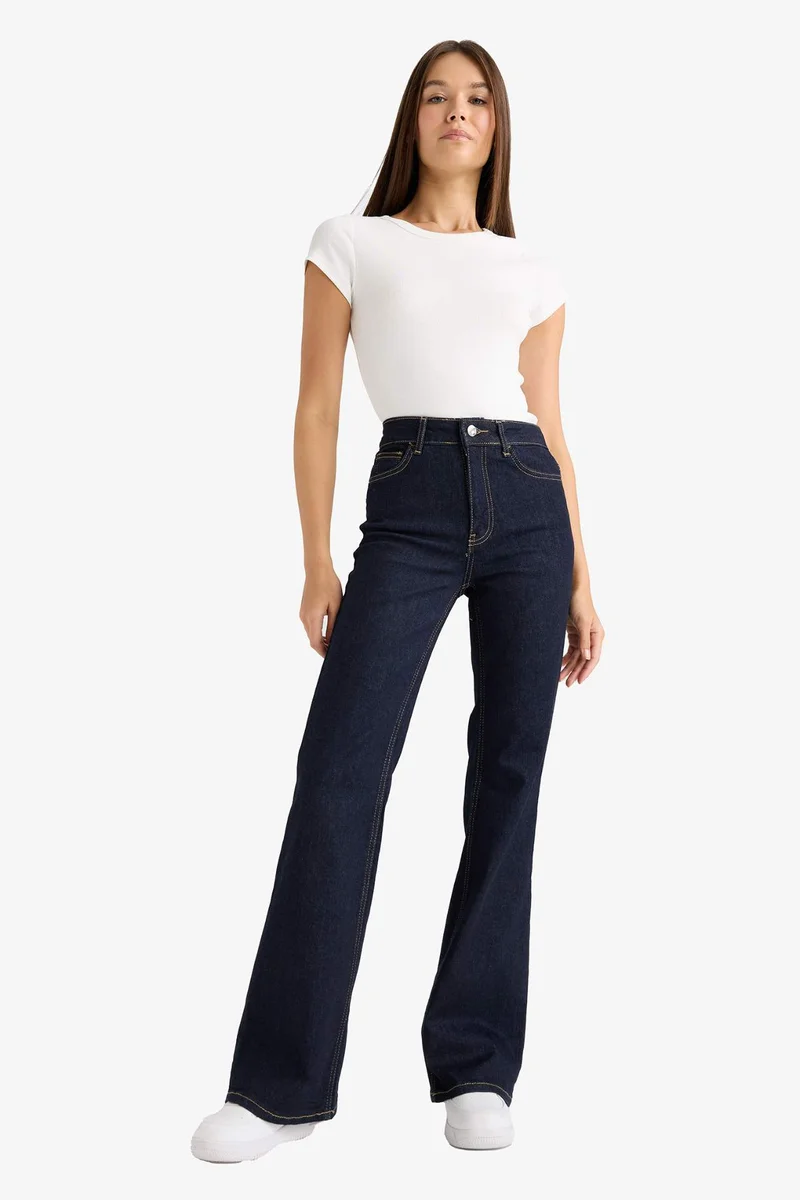 DeFacto Mia Flare Fit Regular Waist Long Jeans