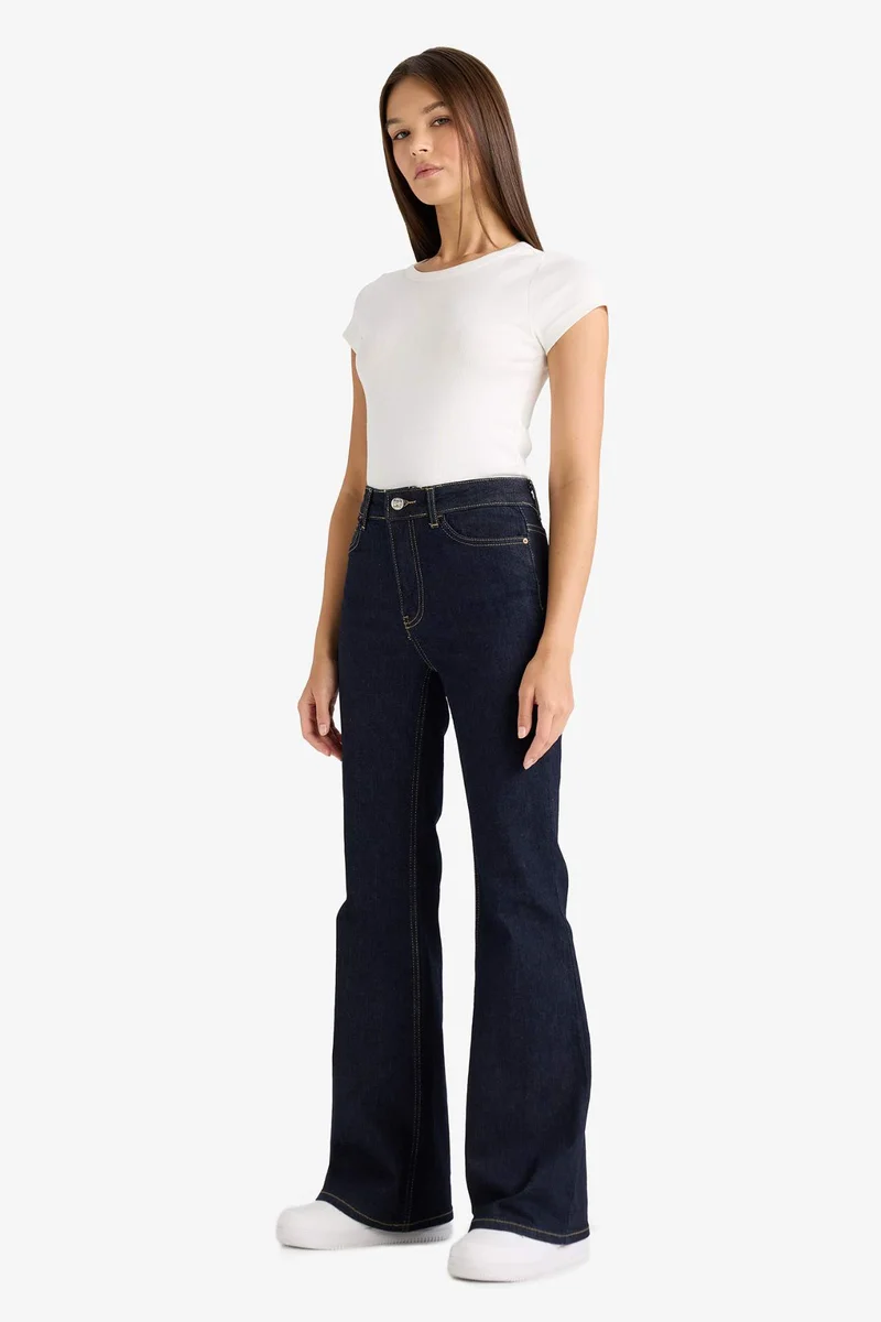 DeFacto Mia Flare Fit Regular Waist Long Jeans