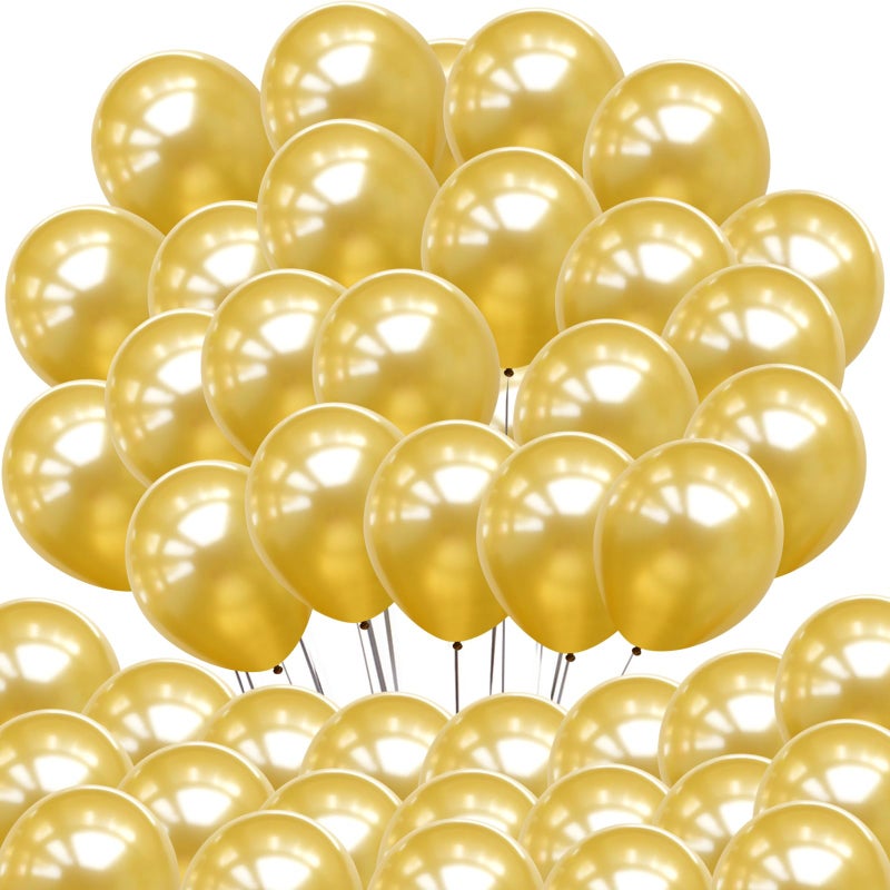Neo LOONS® 100 pcs 5" Pearl Gold Premium Latex Balloons - Great for Kids, Adult Birthdays, Weddings, Receptions, Baby Showers, Water Fights, or Any Celebration - Image 1