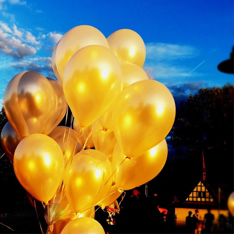 Neo LOONS® 100 pcs 5" Pearl Gold Premium Latex Balloons - Great for Kids, Adult Birthdays, Weddings, Receptions, Baby Showers, Water Fights, or Any Celebration - Image 3