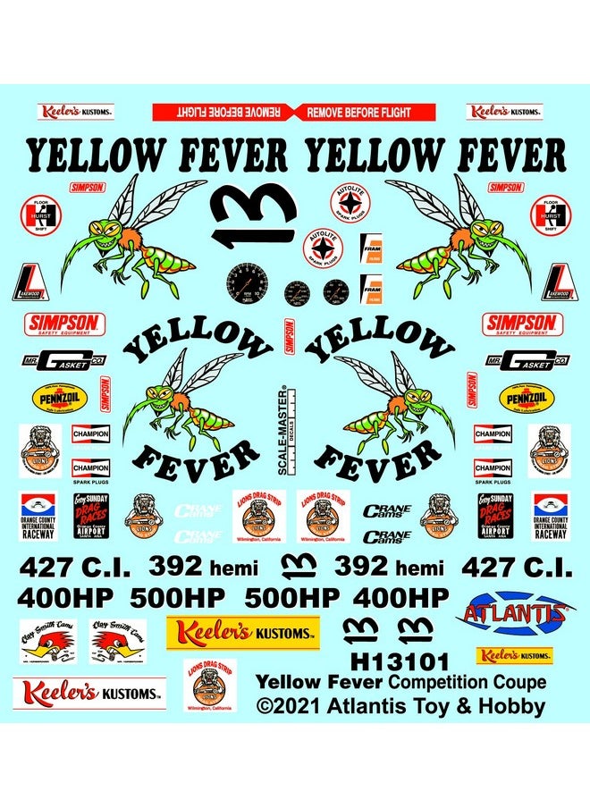 Atlantis Keeler'S Kustoms Yellow Fever Competition Coupe 1/25 Made In The Usa  - Image 5