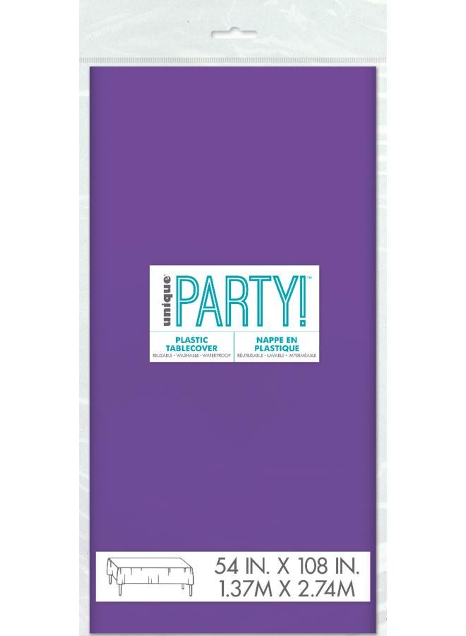 Unique غطاء طاولة بلاستيكي نيون بنفسجي - Image 2