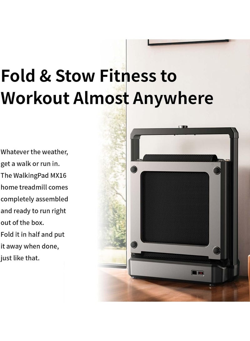 KINGSMITH WALKINGPAD KINGSMITH MX16 Double-Fold Treadmill (16KM/H) 2 in 1 Foldable Walking pad for Home Use Running Machine Fitness Exercise Gym Support APP LED Display, Pre-Installed - Image 4
