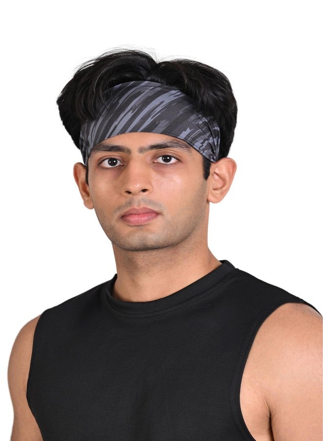 Endurace Running Headband for Men, Breathable Non-Slip Design for Running, Runs and Long Hair (Black) - Image 1