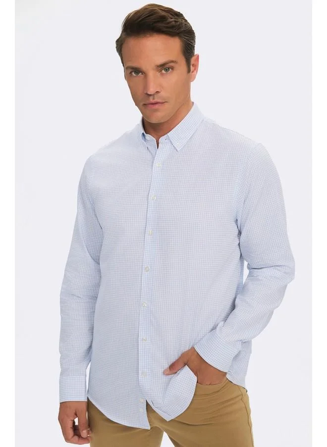 JUNE June Exclusive Men's Regular Fit Checkered Shirt